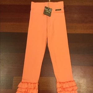 Matilda Jane NWT pink sherbet ruffle leggings sz 8